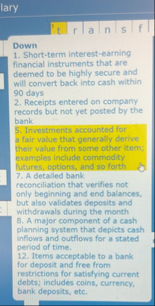 lary Down Short - term interest - earning