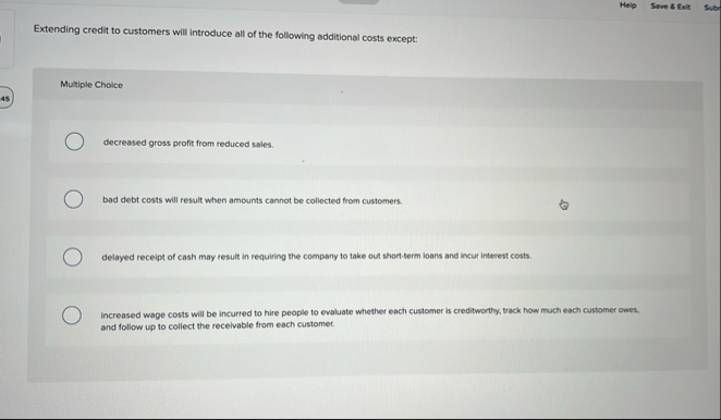 Help Save 8 Exit Extending credit to customers