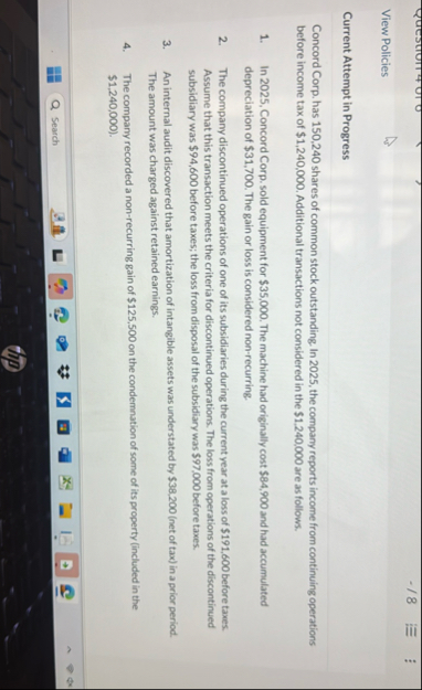 View Policies Current Attempt in Progress Concord