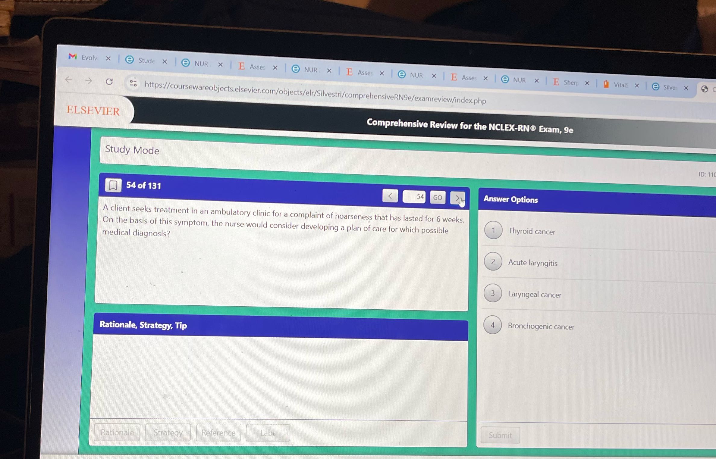 M Evolv X | Stude X | @ NUR. x | E Asses x | @