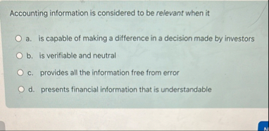 Accounting information is considered to be