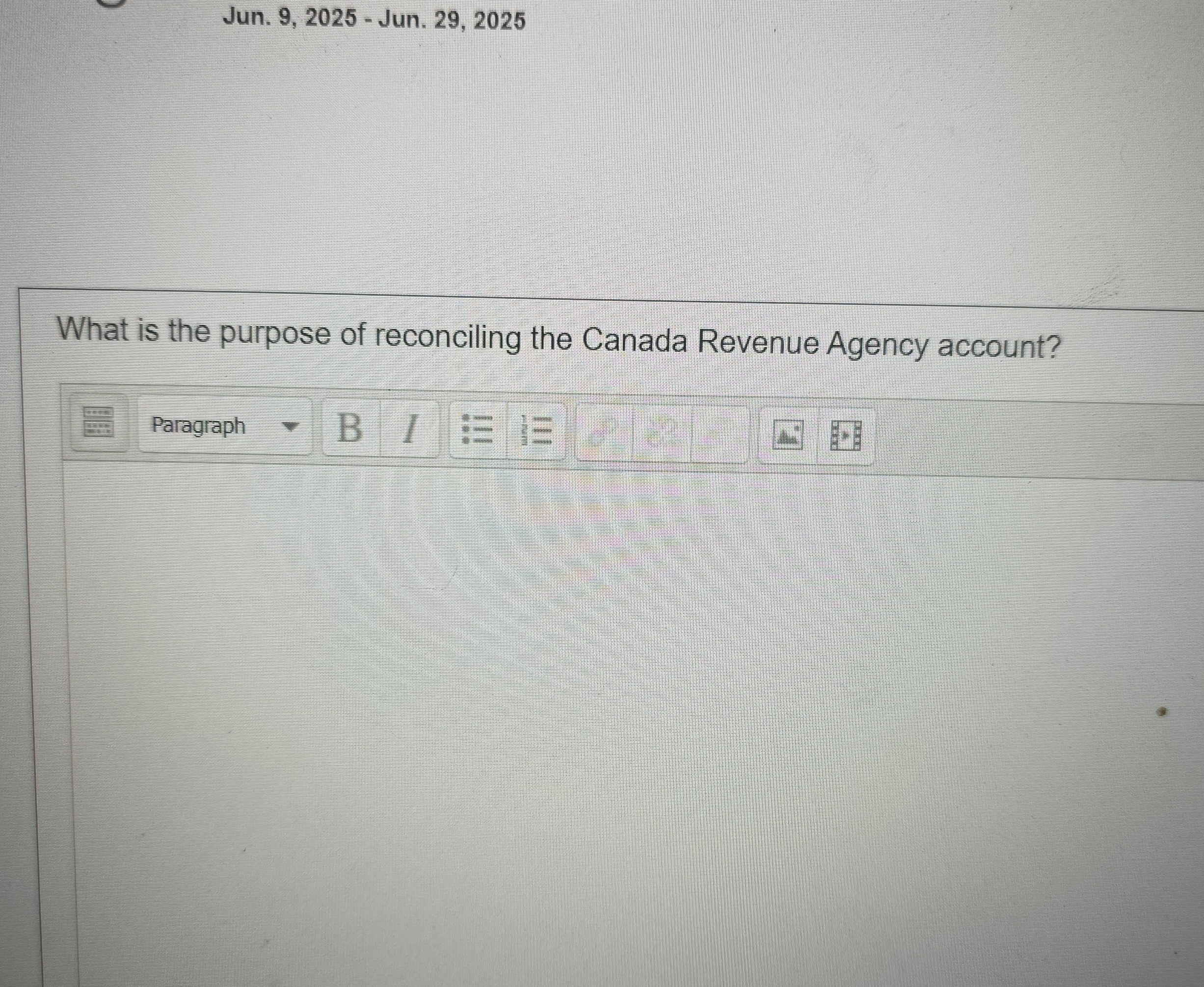 Jun. 9, 2025 - Jun. 29, 2025 What is the purpose
