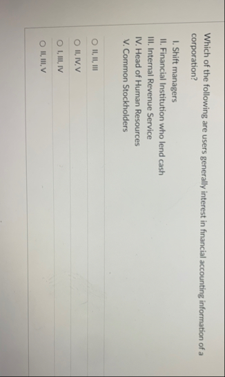 Which of the following are users generally