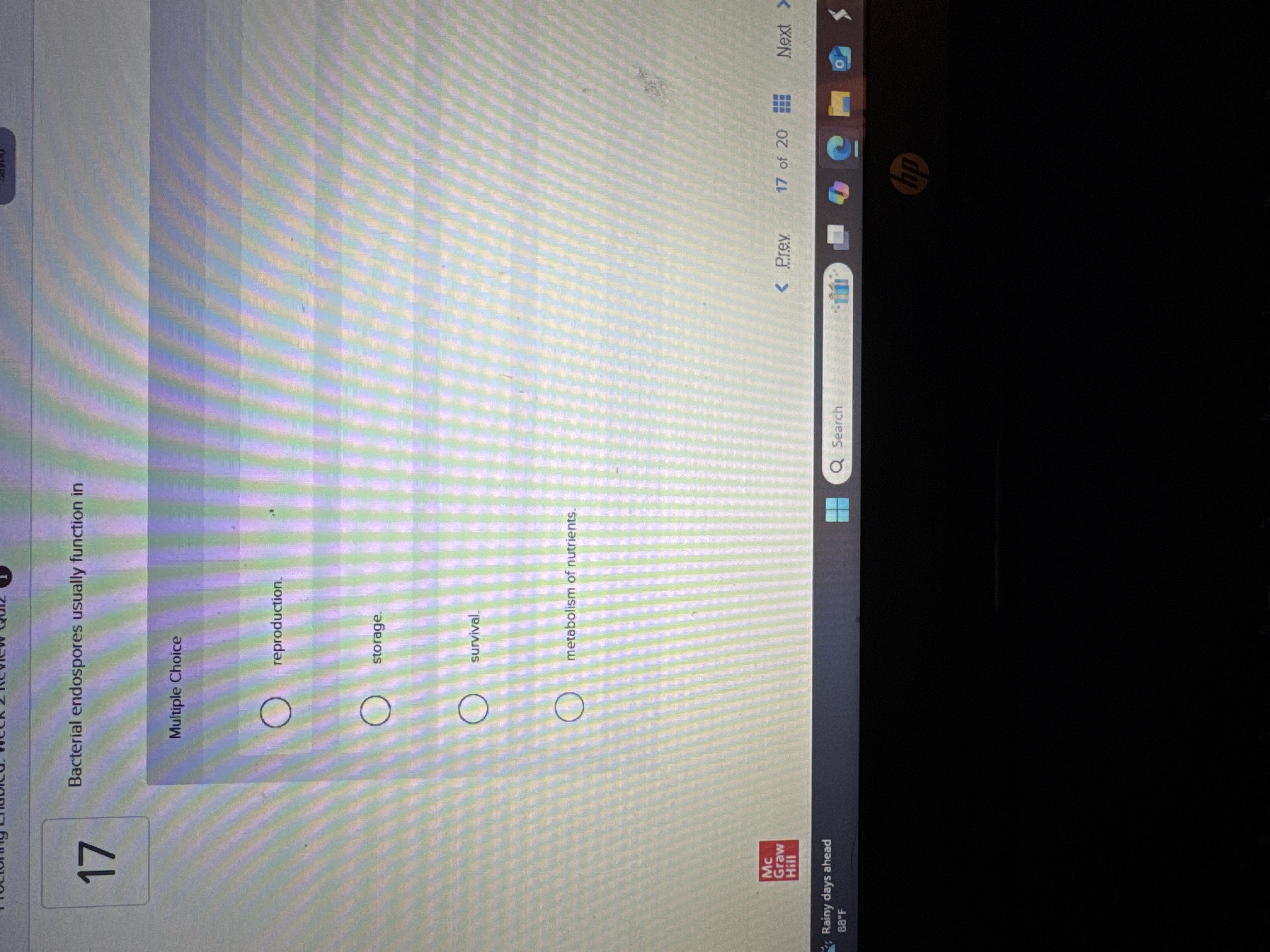 What is the correct answer 17 Bacterial