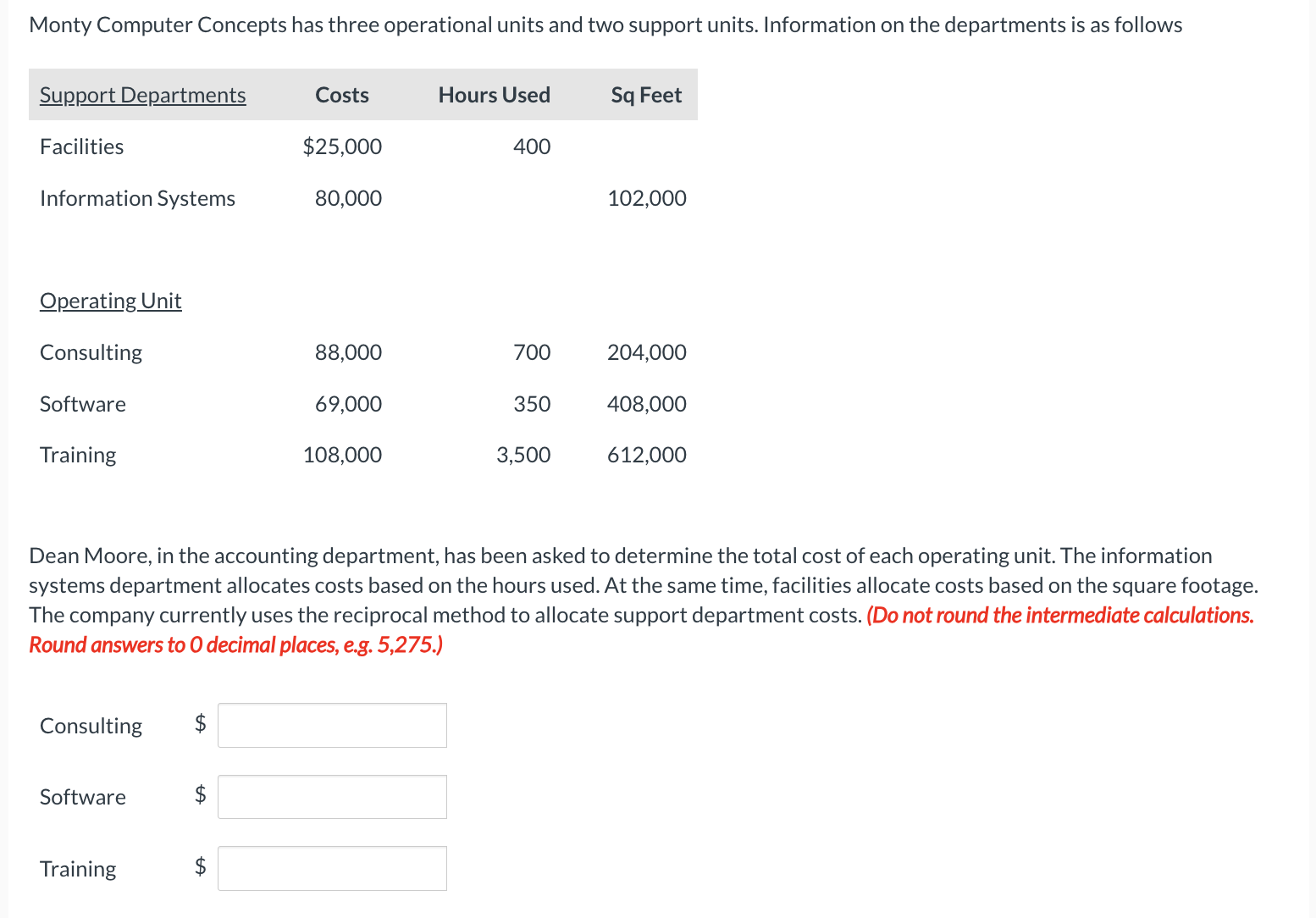 Monty Computer Concepts has three operational