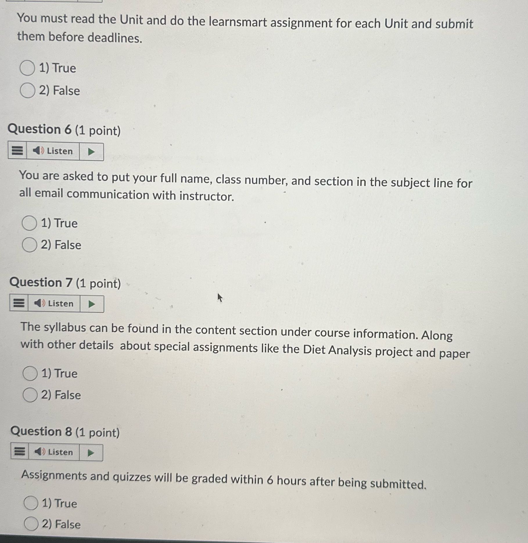 You must read the Unit and do the learnsmart