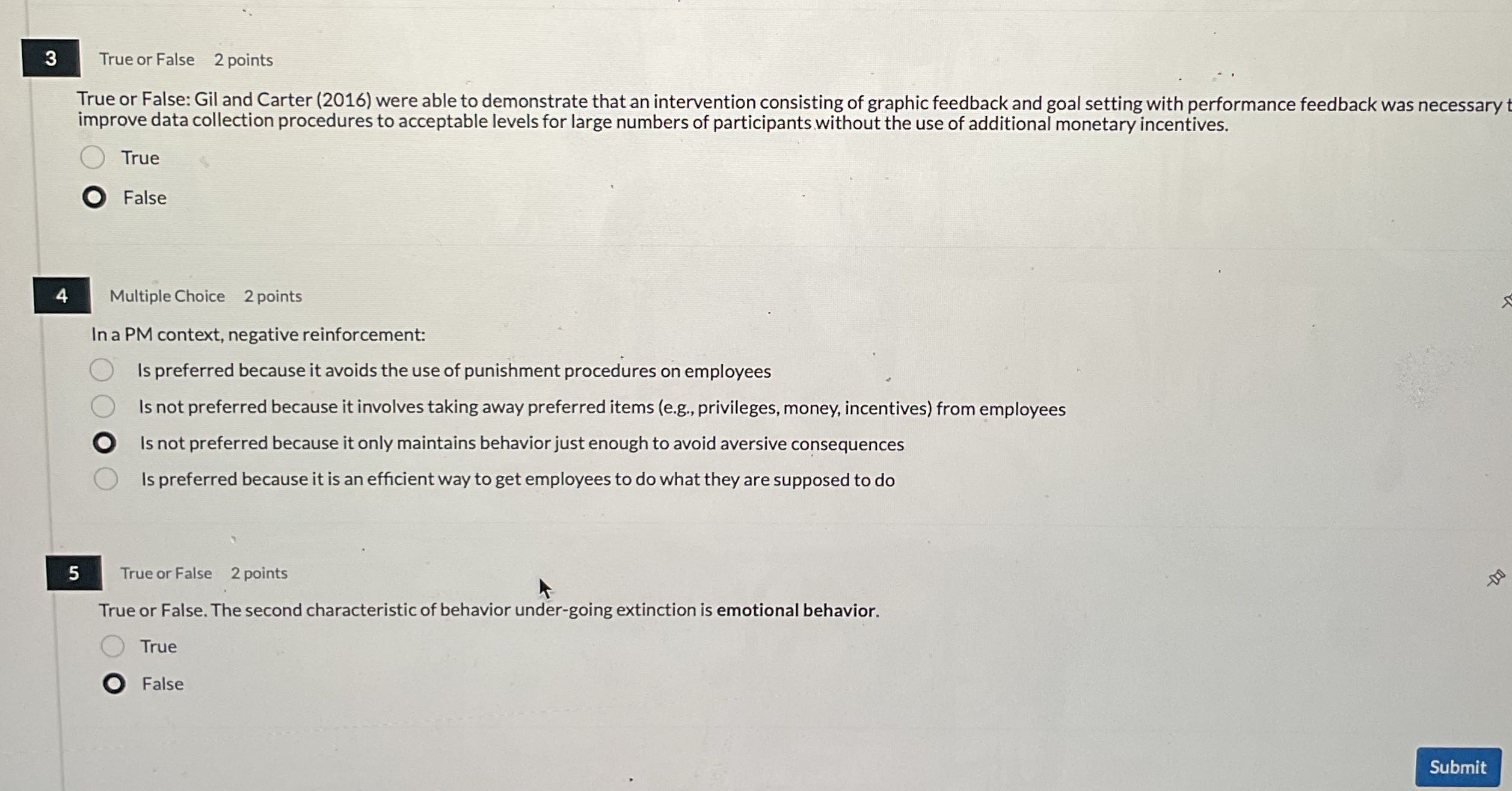3 True or False 2 points True or False: Gil and