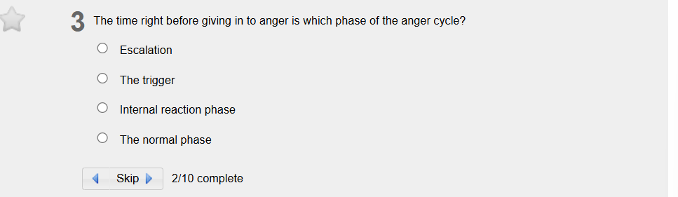 answer 3 The time right before giving in to anger
