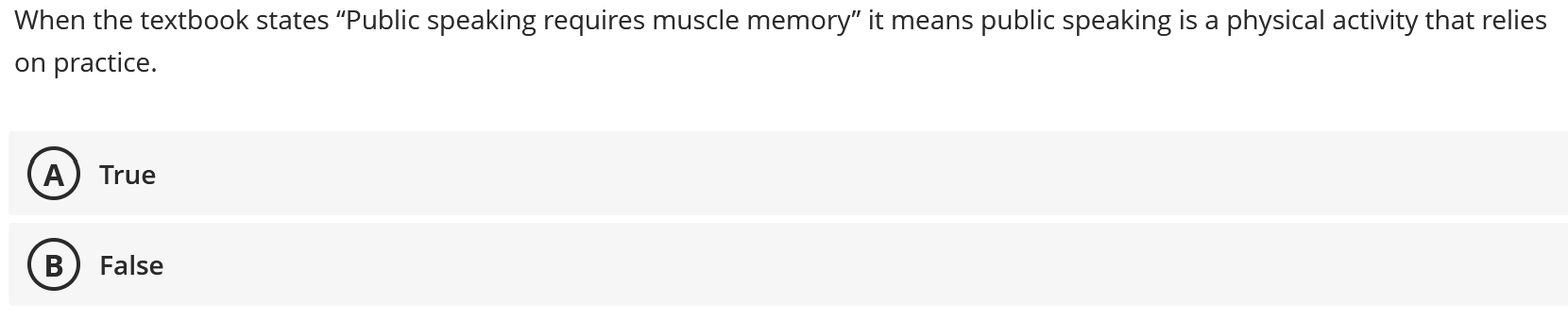 help When the textbook states \"Public speaking