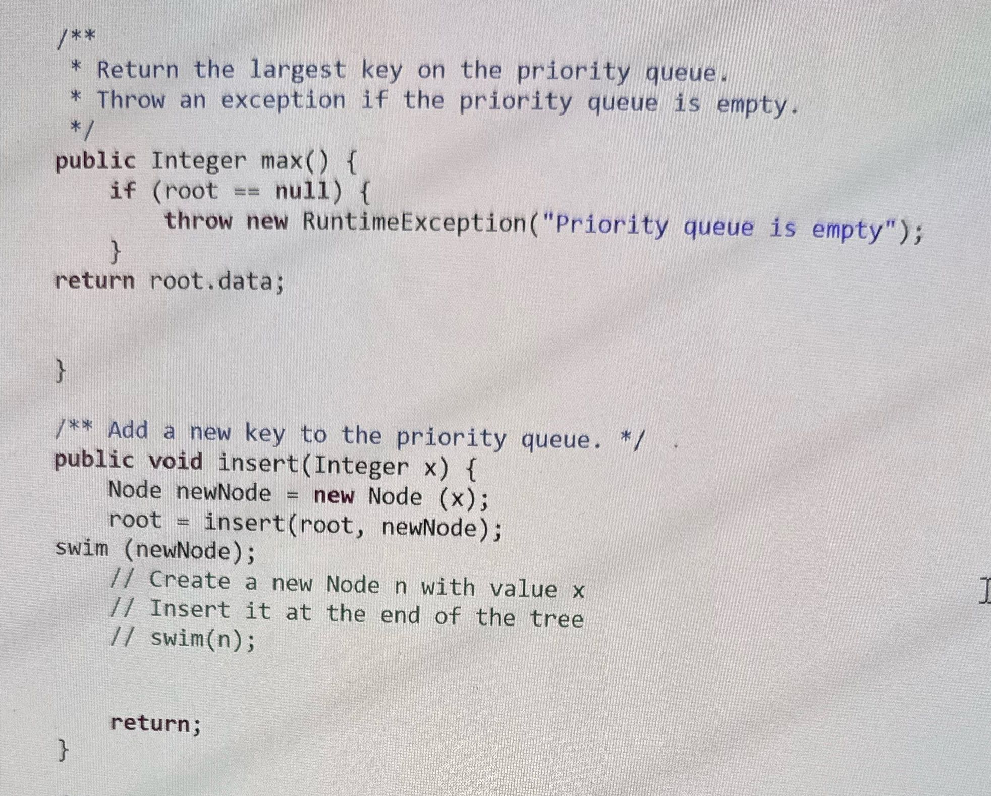 Is this correct? / * * * Return the largest key