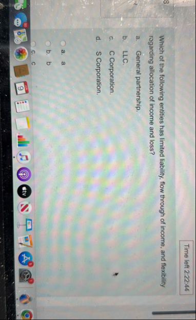 Time left 2 : 2 2 : 4 4 Which of the following