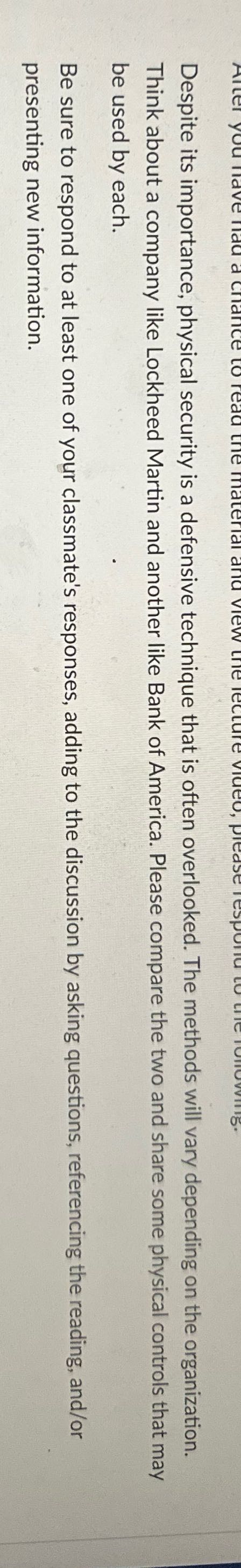 Despite its importance, physical security is a