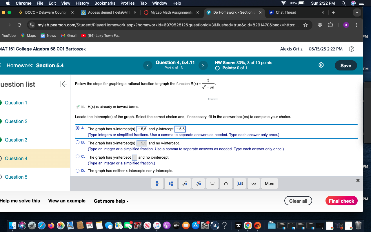 intercrepts Chrome File Edit View History