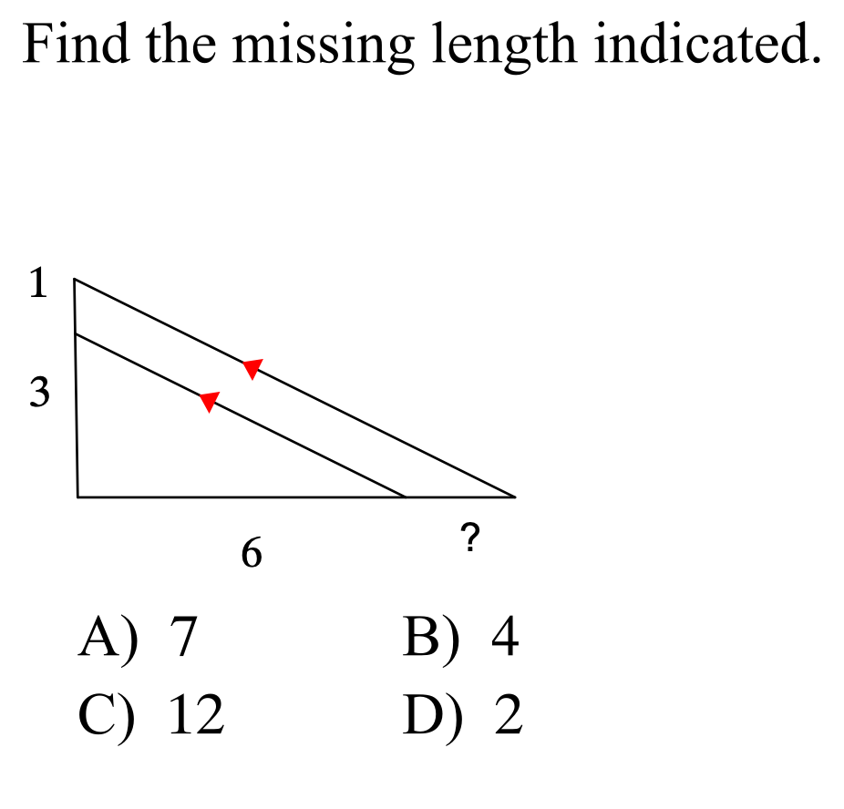 Find the missing length indicated. Find the