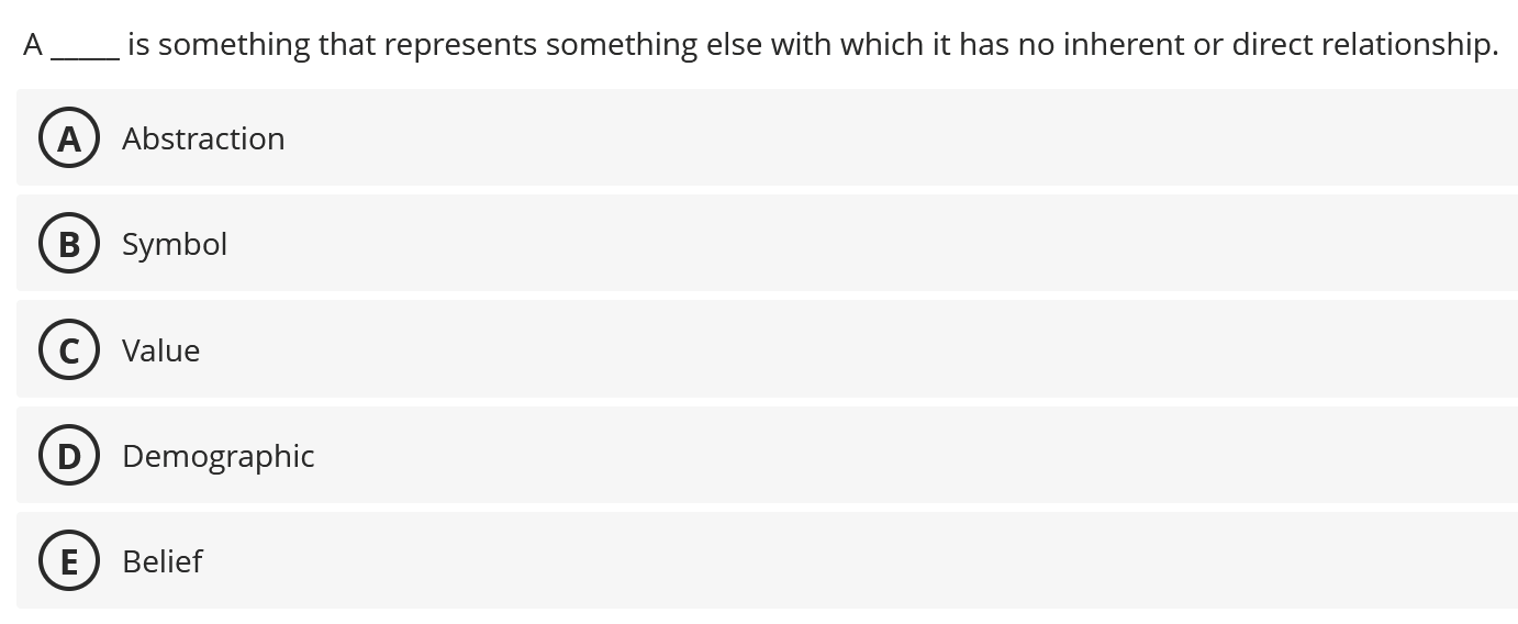 help A is something that represents something