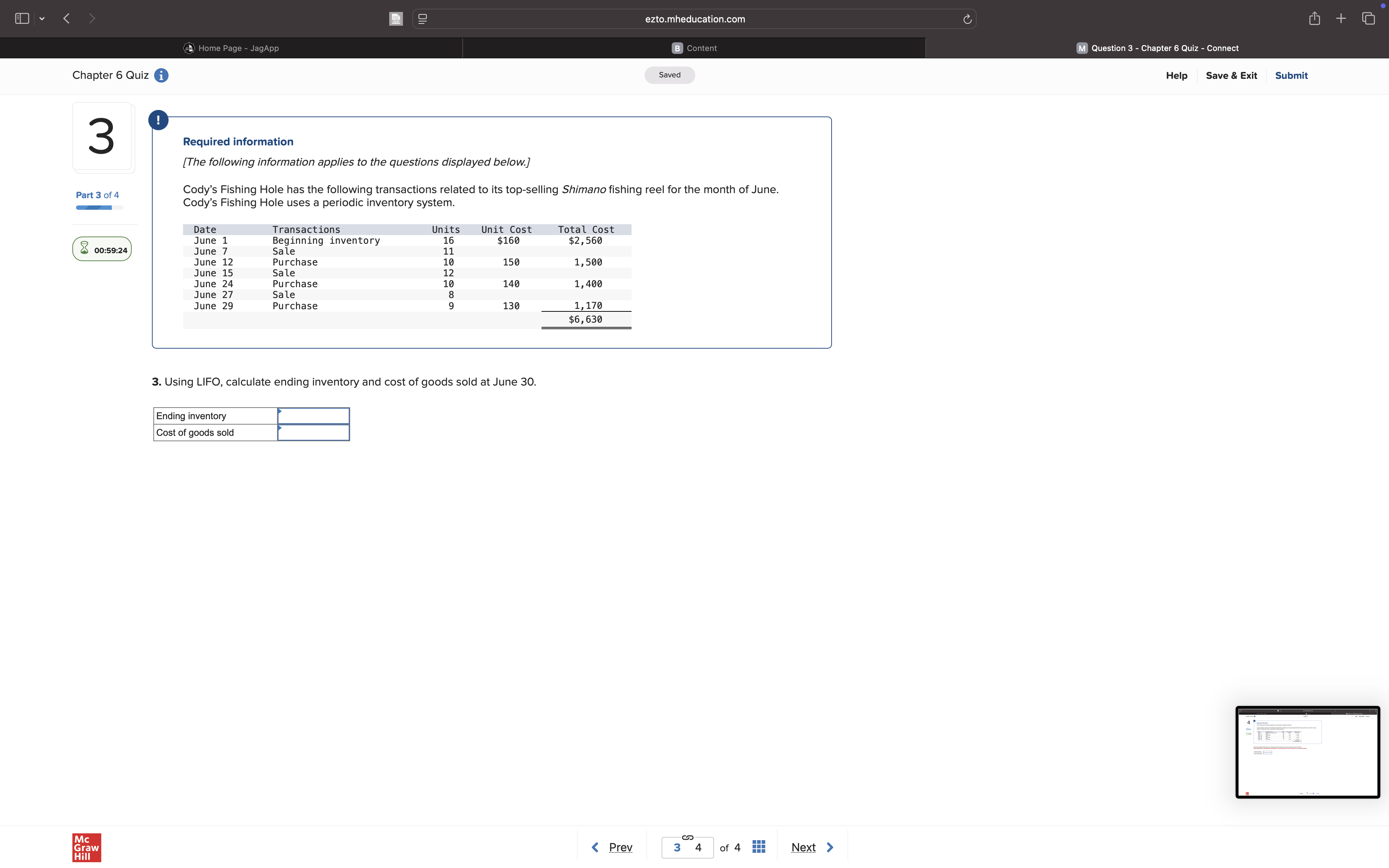I V < ezto.mheducation.com + Home Page - JagApp B