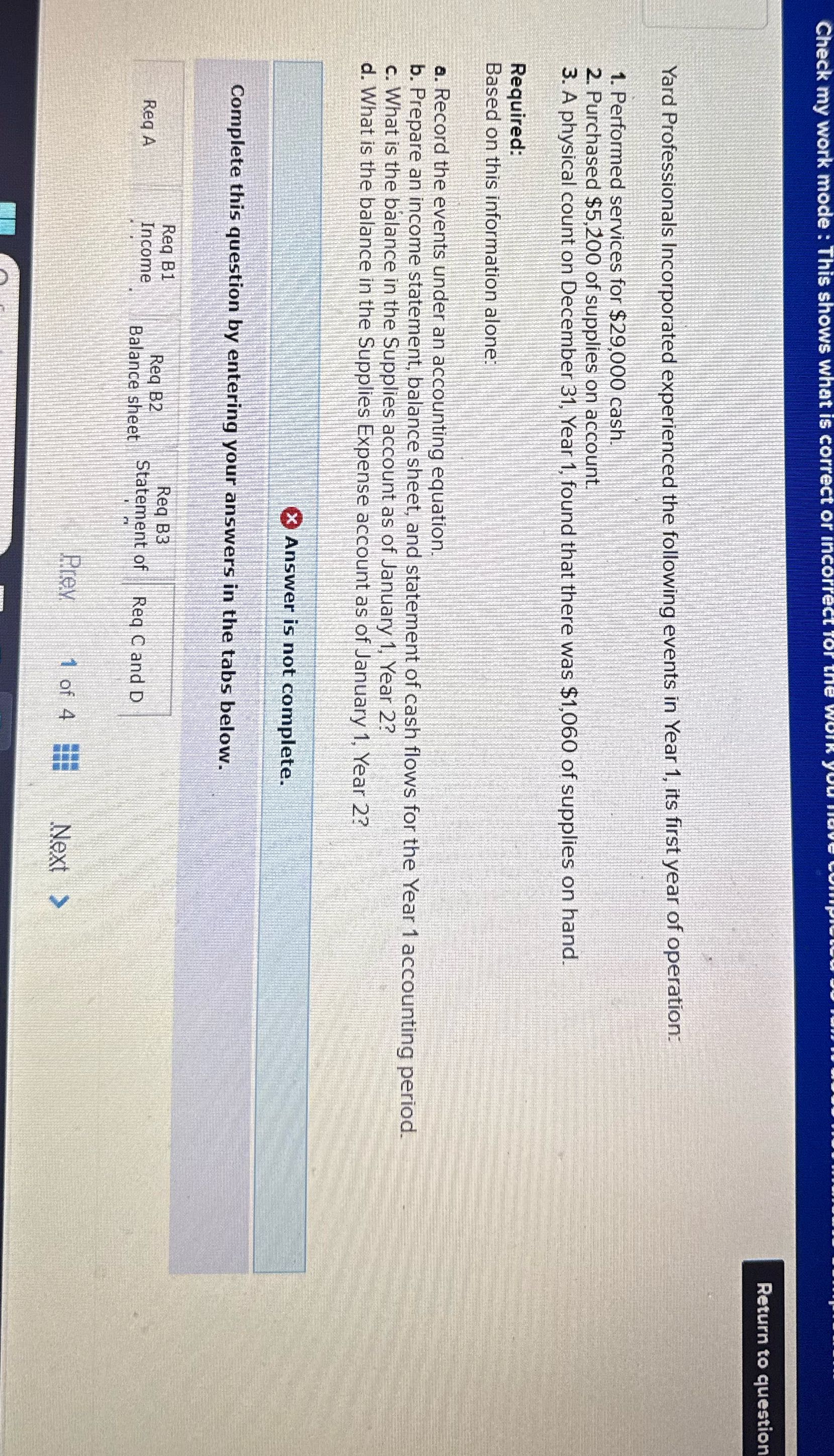 Check my work mode : This shows w Return to