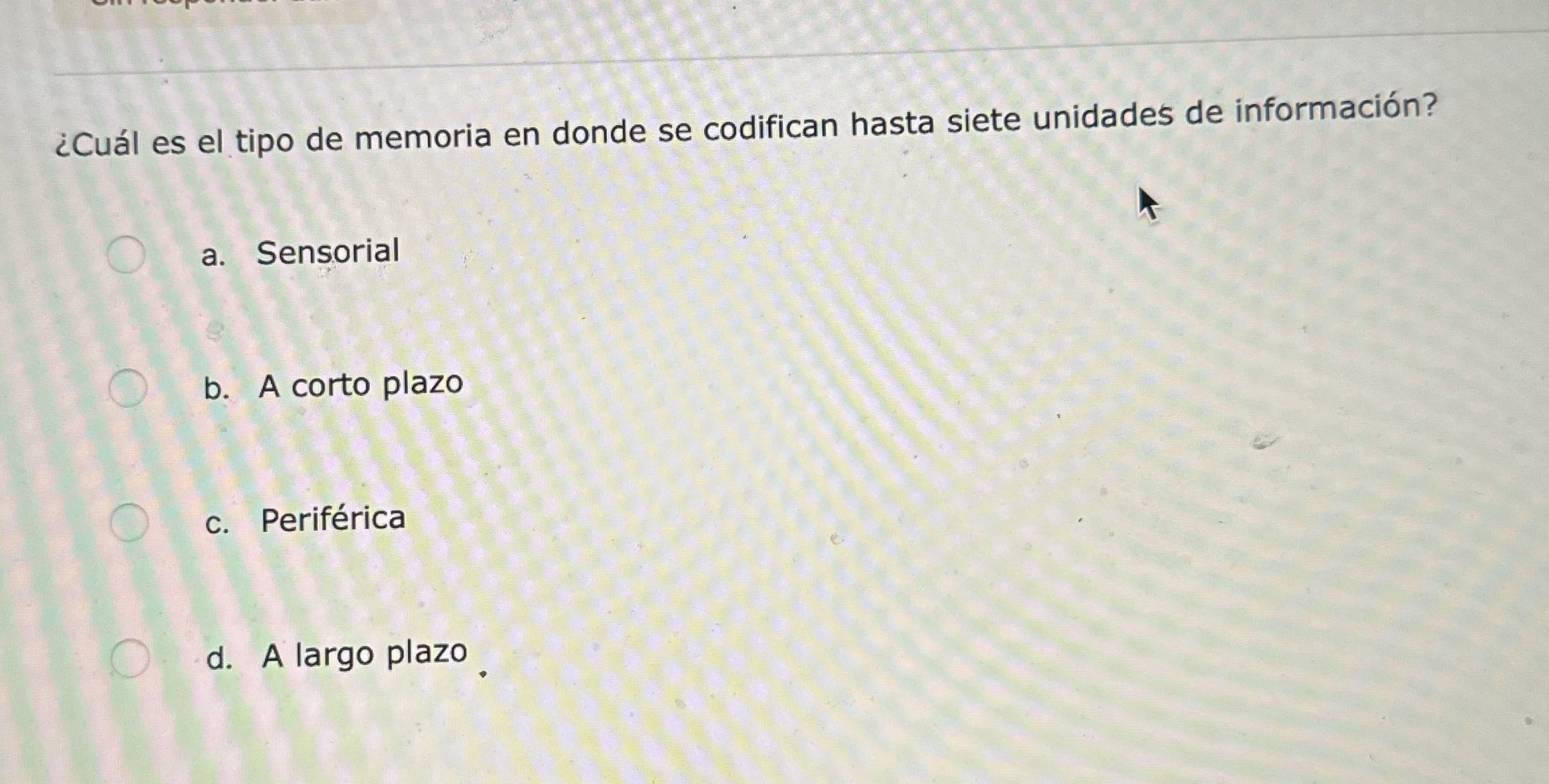 Cual es el tipo de memoria en donde se codifican