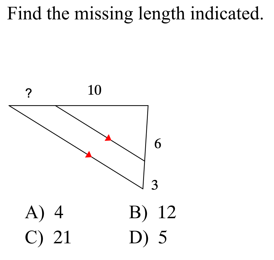 Find the missing length indicated Find the