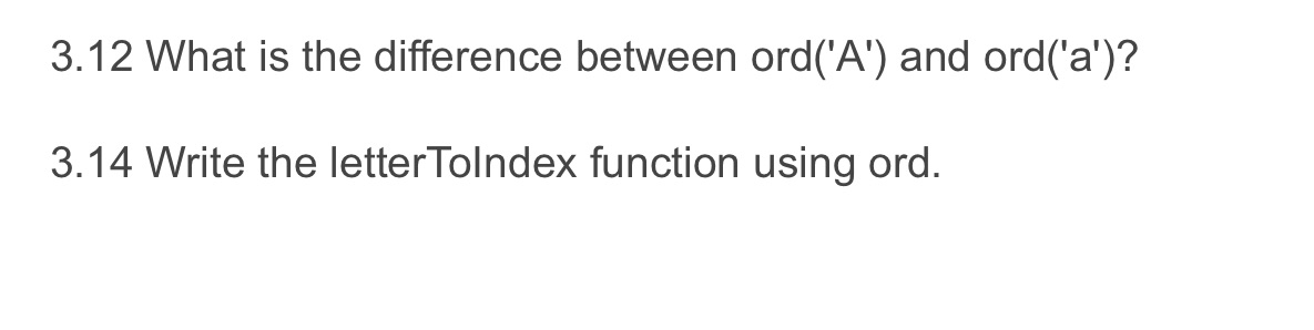 3.12 What is the difference between