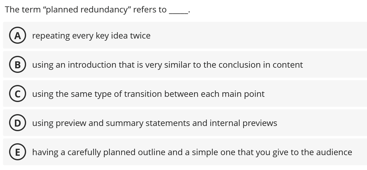 help The term \"planned redundancy\" refers to ,