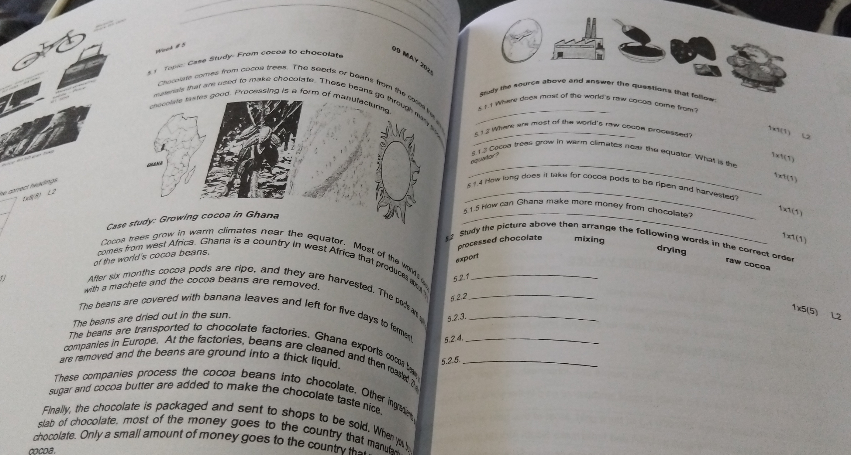 Week # 5 5.1 Topic: Case Study- From cocoa to