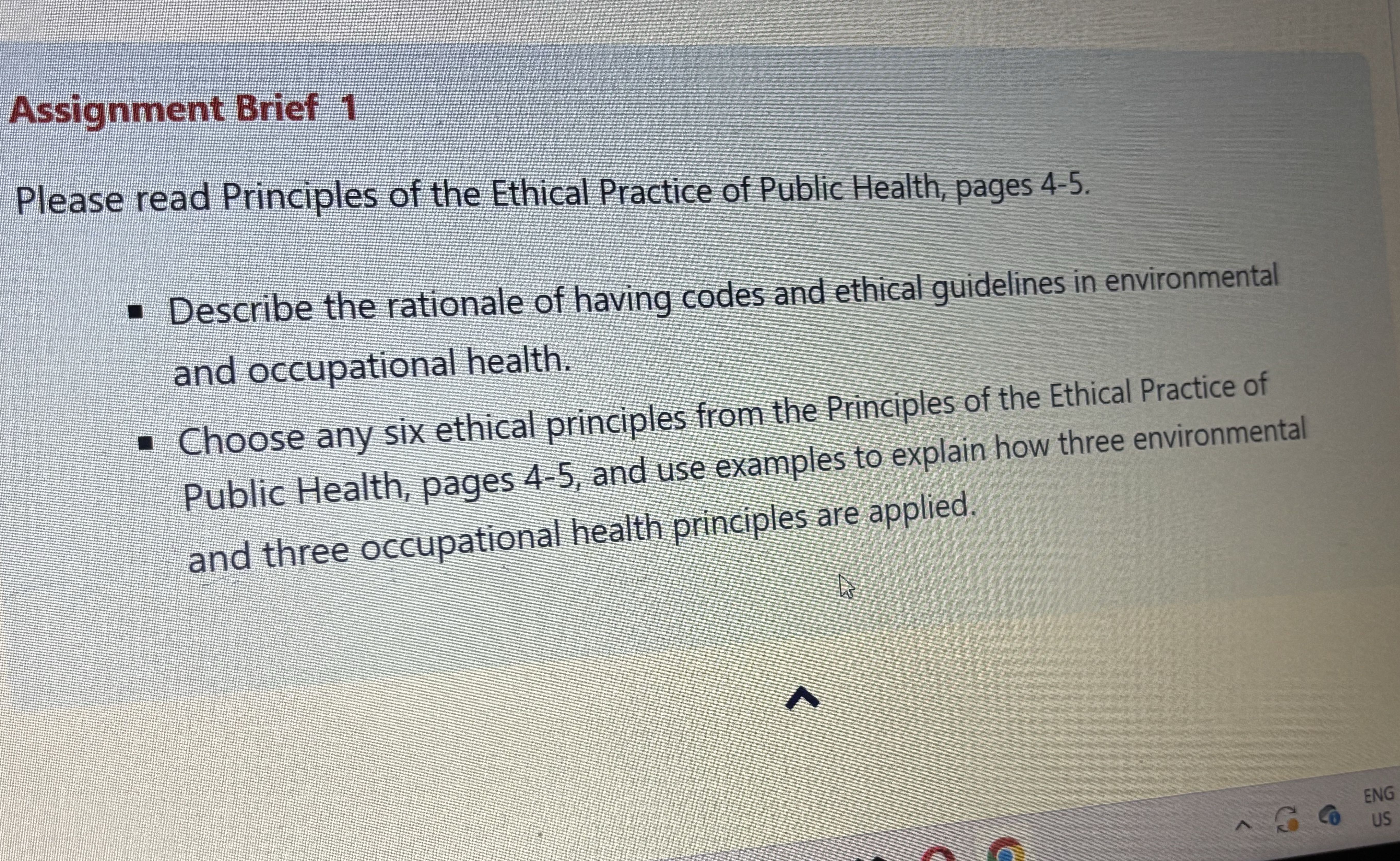 Assignment Brief Please read Principles of the