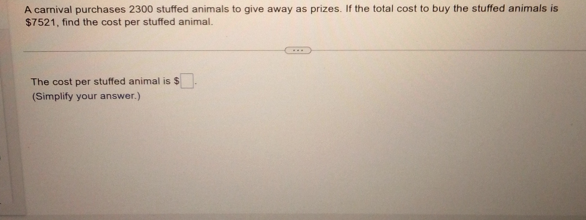 What's the answer A carnival purchases 2300