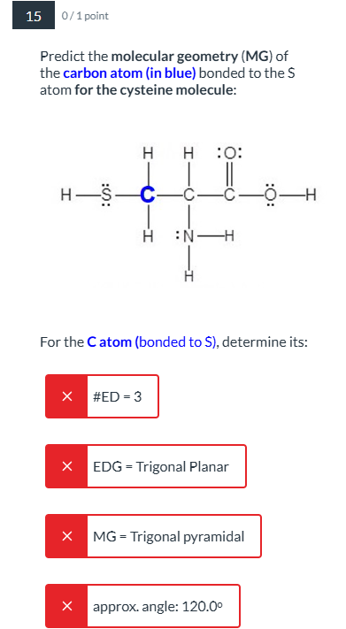 correct and solve 15 0/ 1 point Predict the