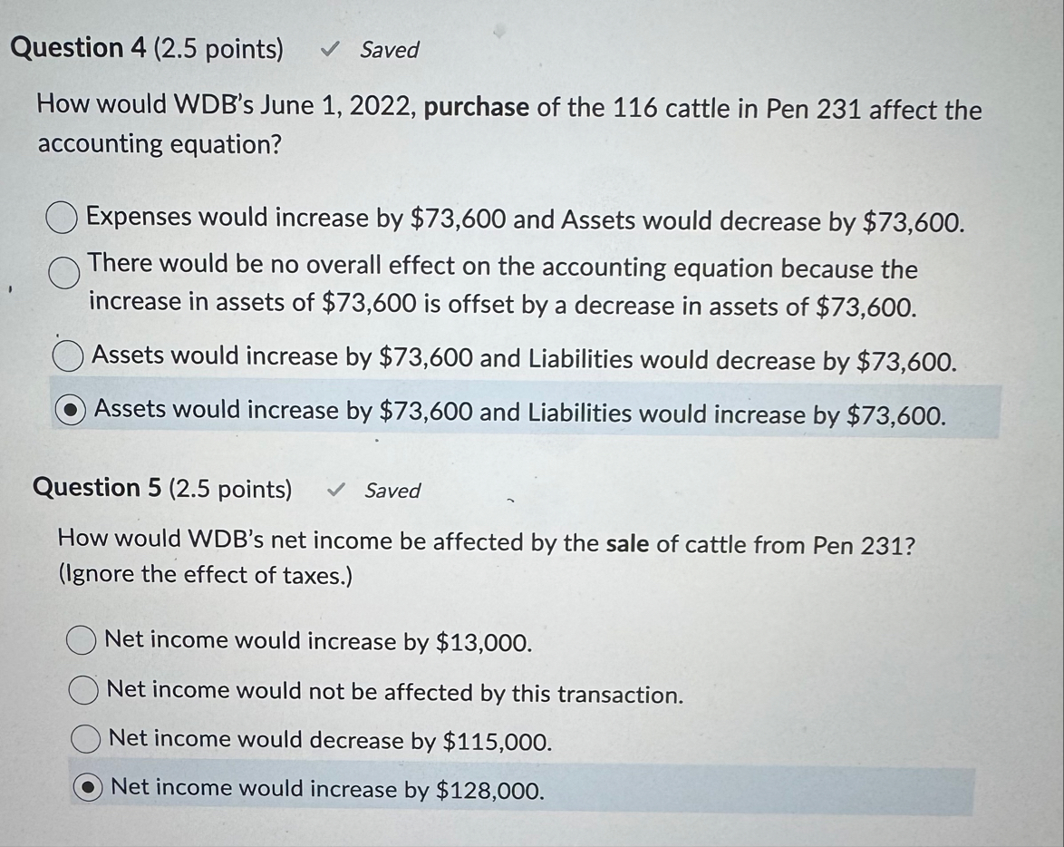 Question 4 ( 2 . 5 points ) Saved How would WDB '