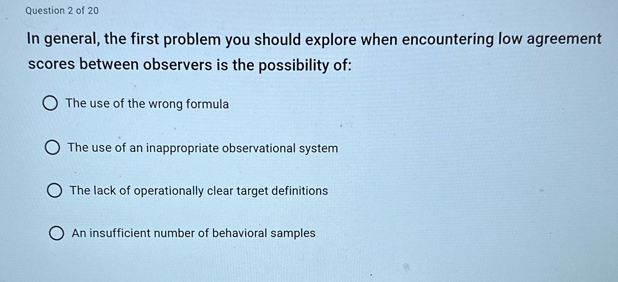 Answer Question 2 of 20 In general, the first