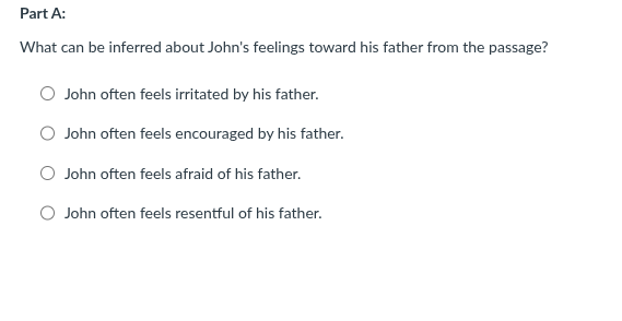 6 Part A: What can be inferred about John's