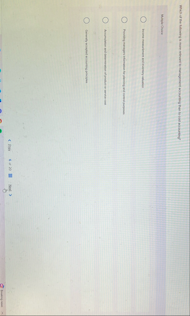 Which of the following is more relevant to