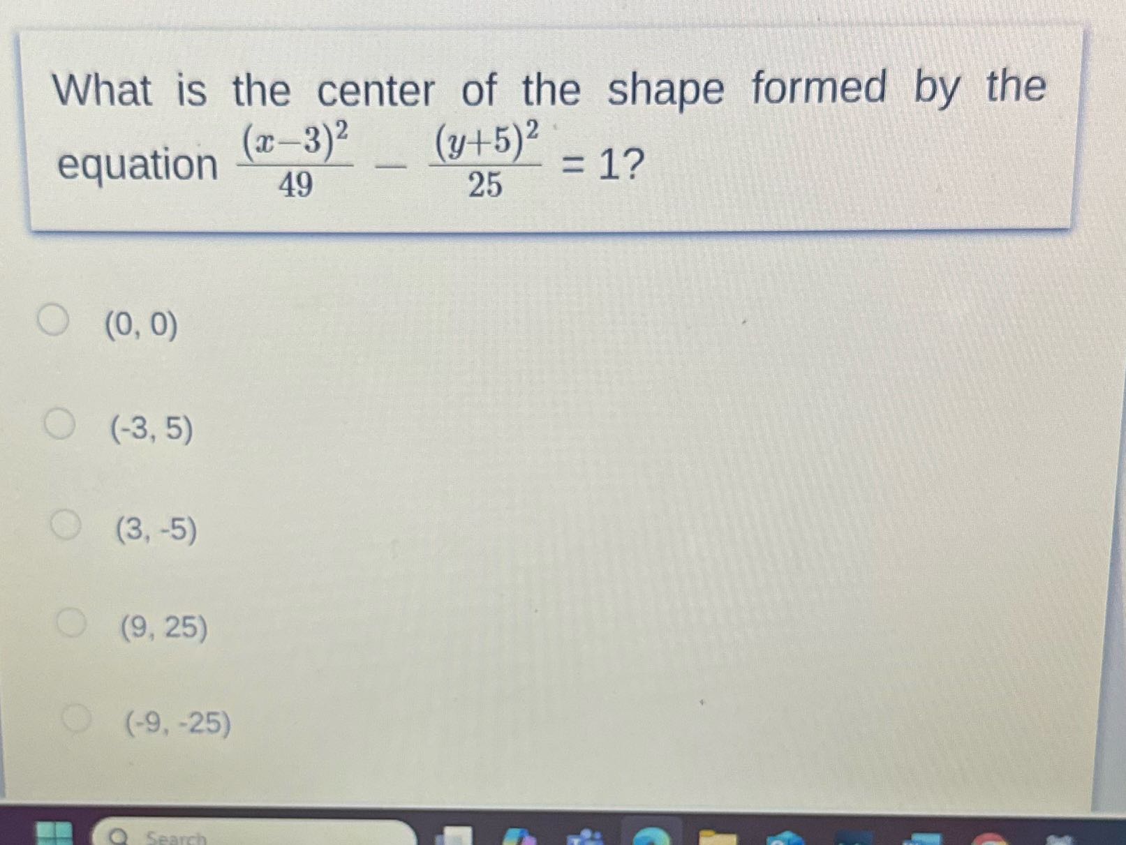 What is the center of the shape formed by the