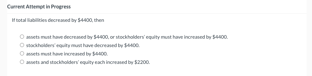 Current Attempt in Progress If total liabilities