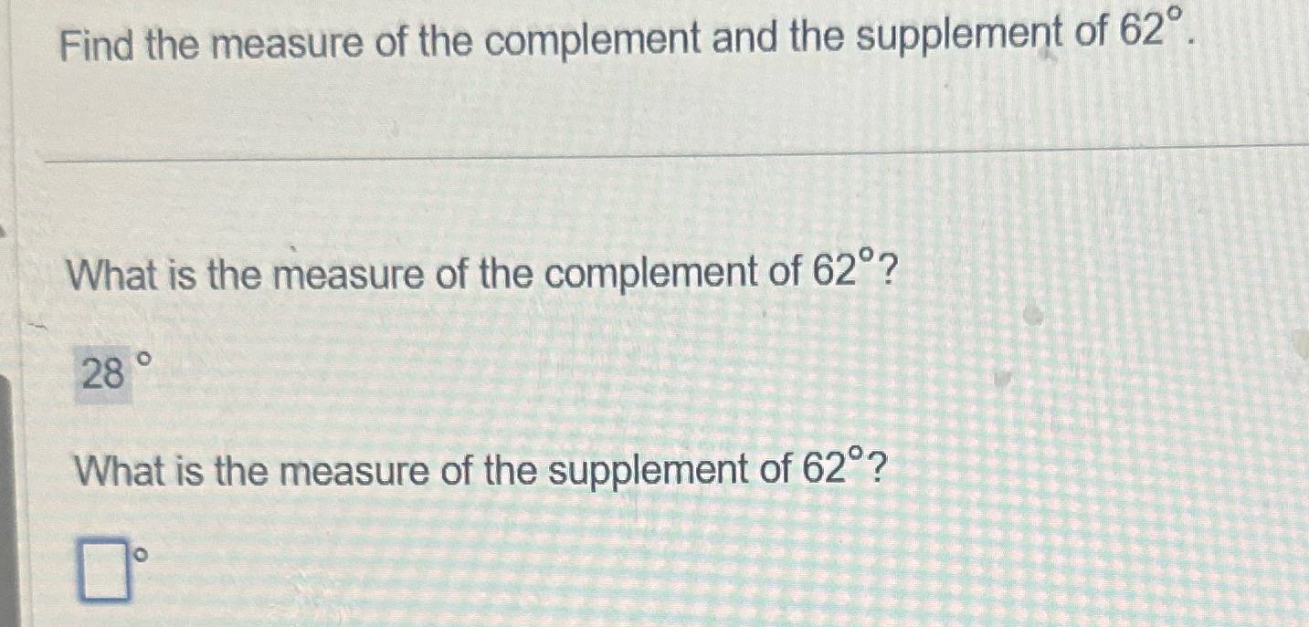 Answer the question Find the measure of the