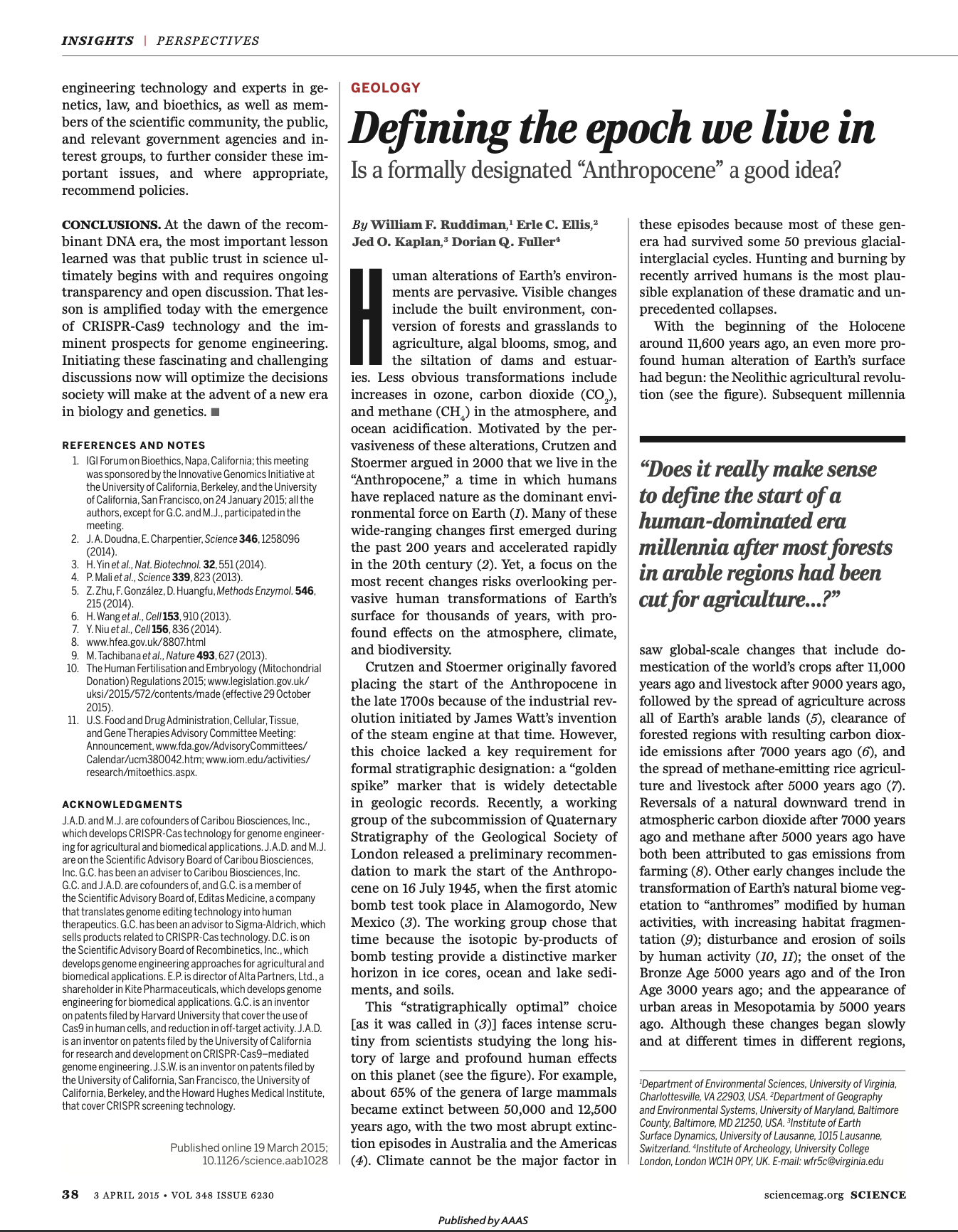 Please summarize the readings, present a