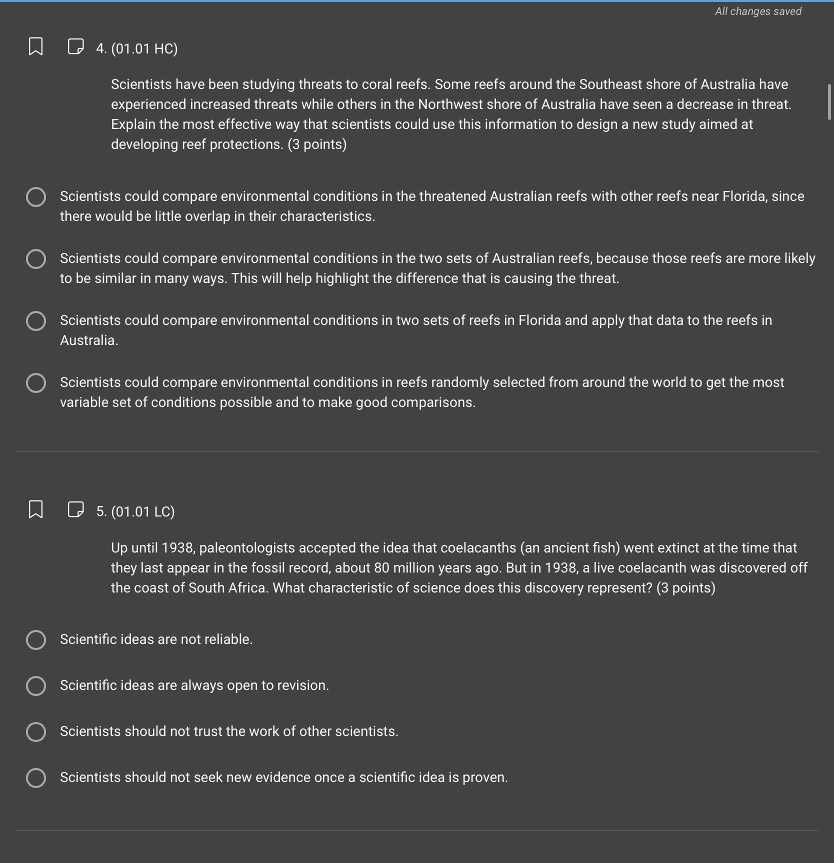 All changes saved Re er krno) Scientists have