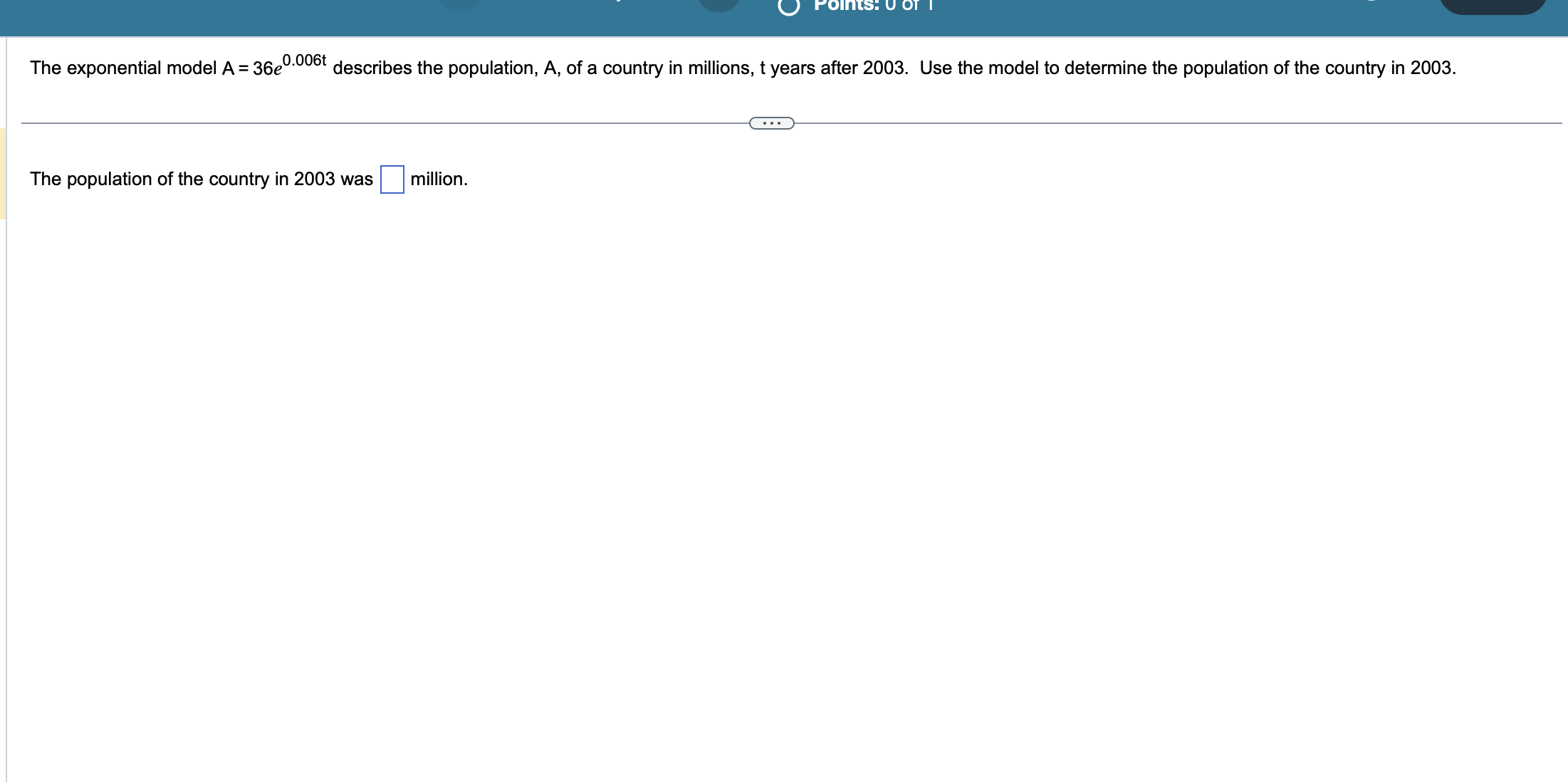 the answer The exponential model A= 360-08