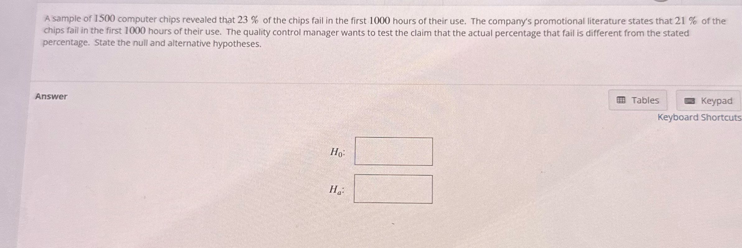 A sample of 1500 computer chips revealed that 23