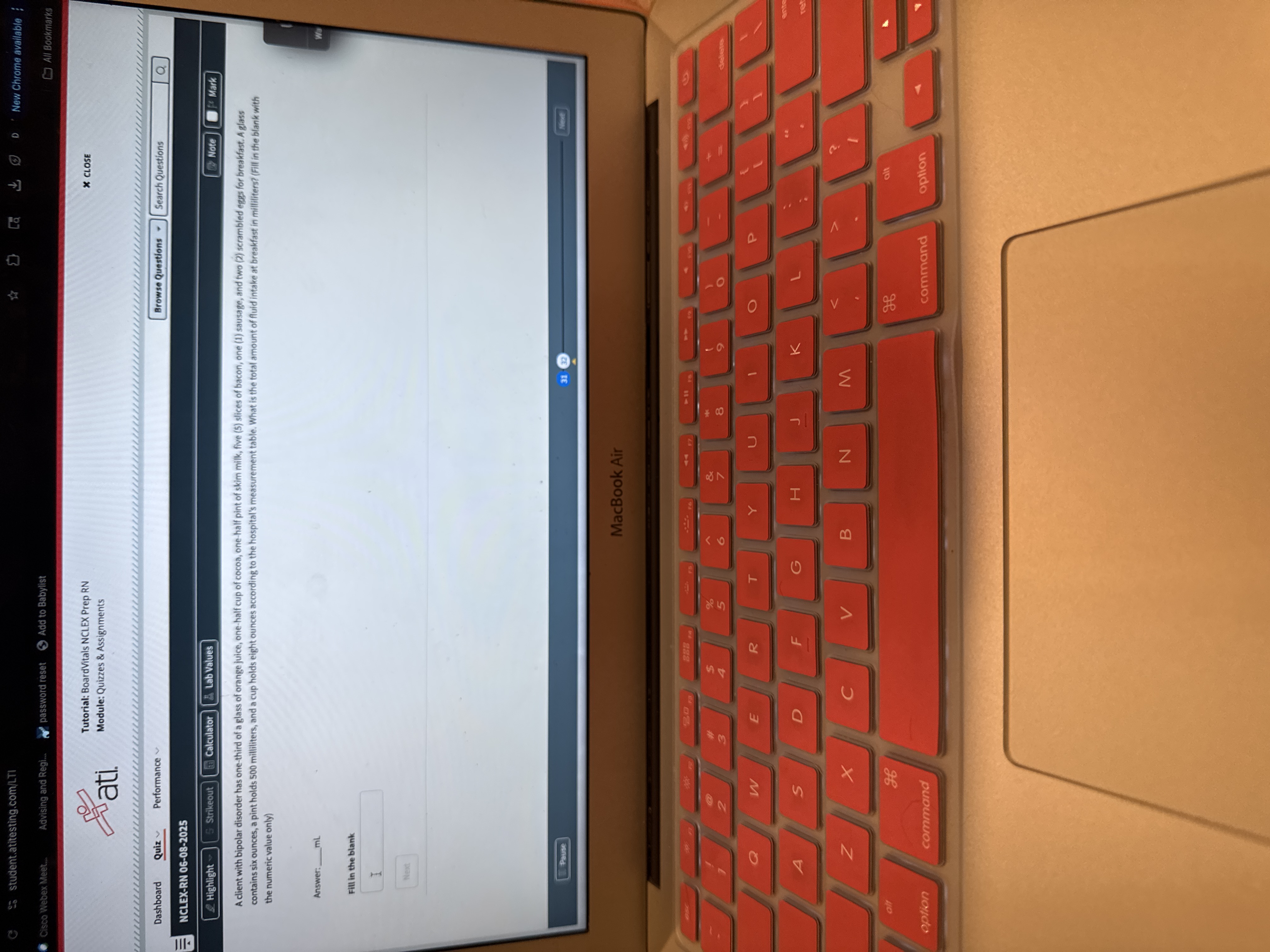 . C 2% student.atitesting.com/LTI Ca L D '