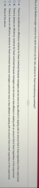 Why is the flexible - budget variance the same