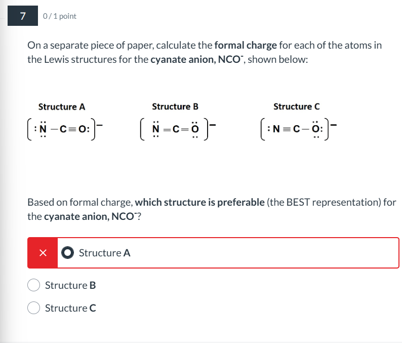 correct the answer 7 0 / 1 point On a separate