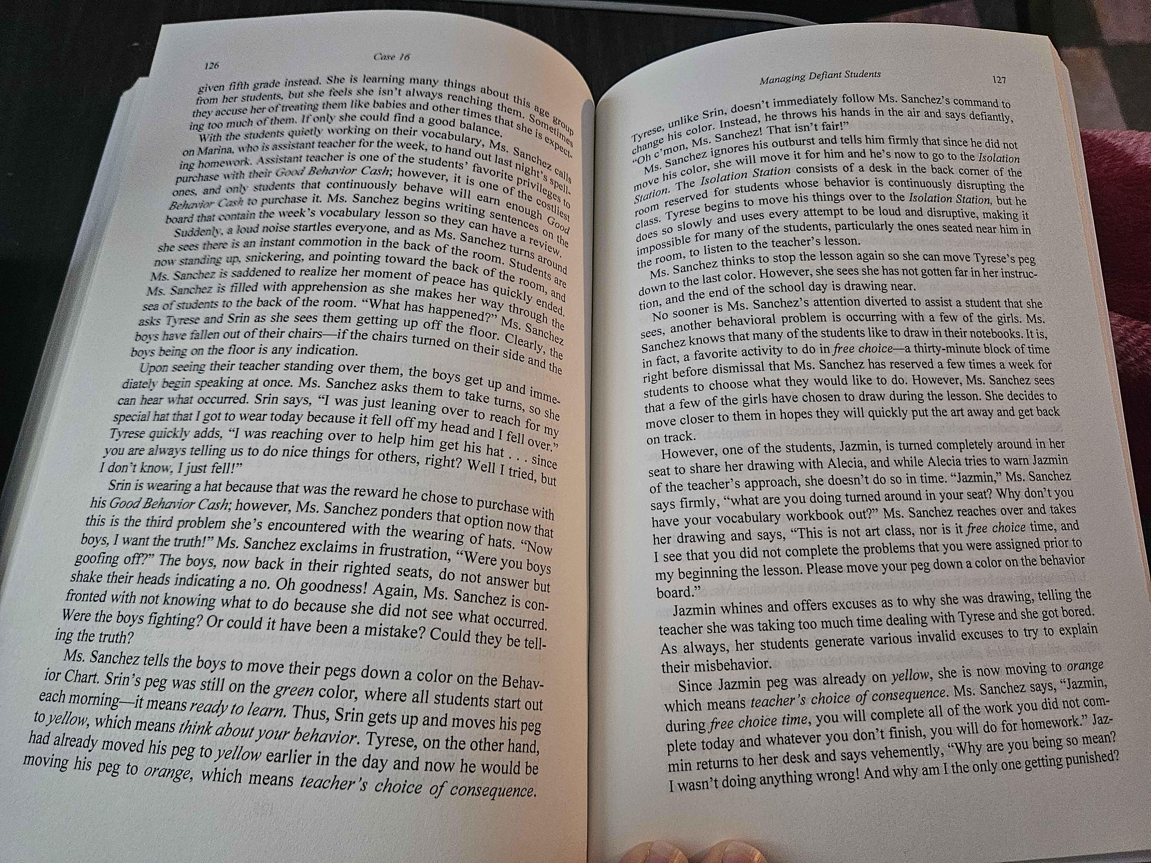 In Elementary Case 16, Do you think Ms. Sanchez