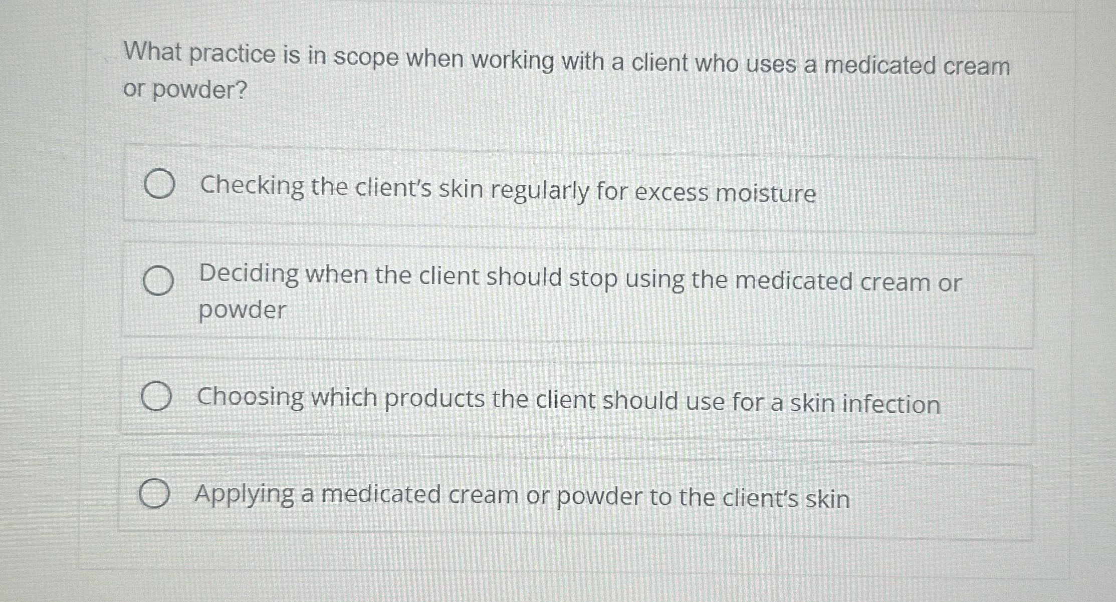 What practice is in scope when working with a