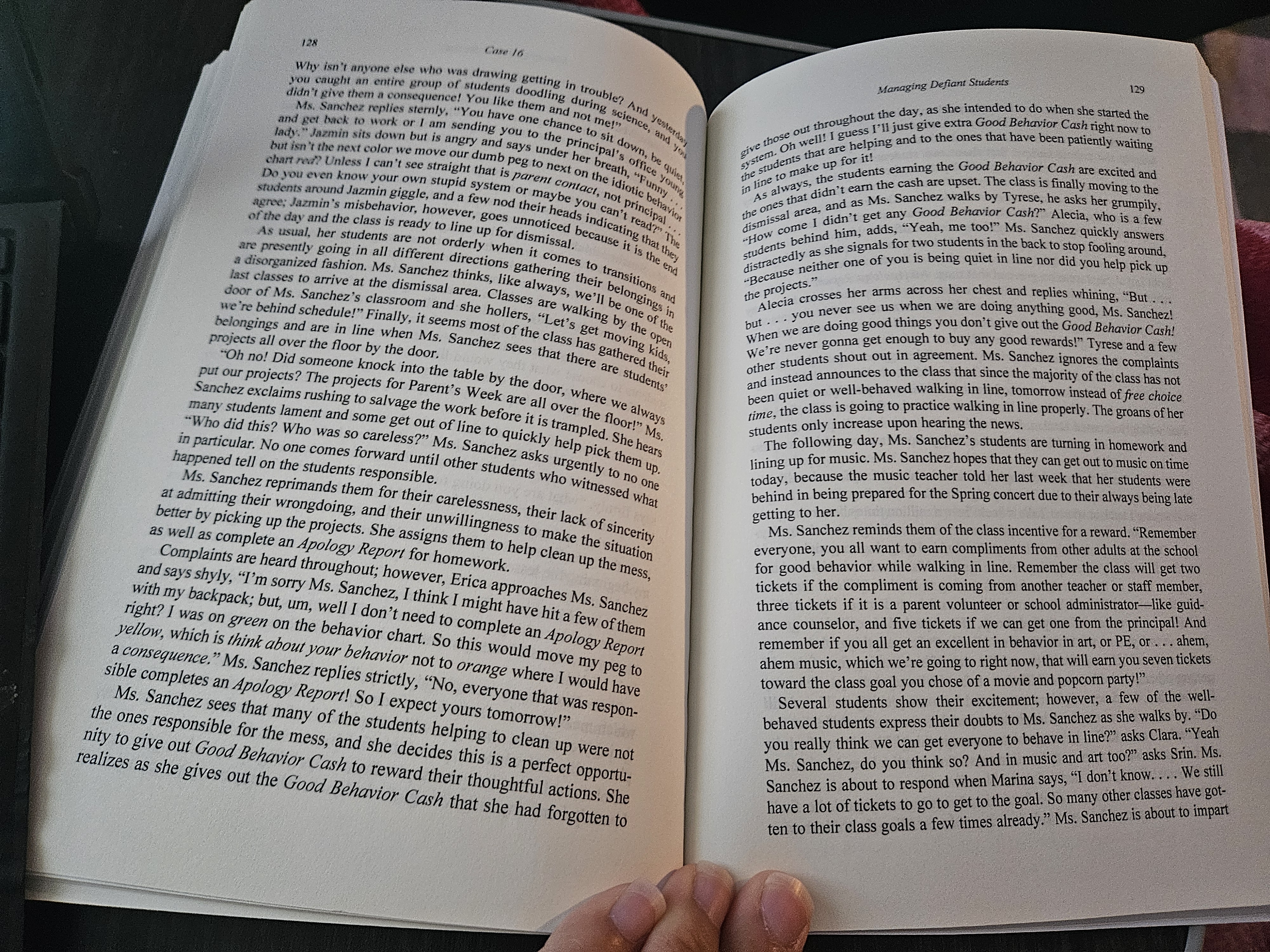 In Elementary Case 16, Do you think Ms. Sanchez