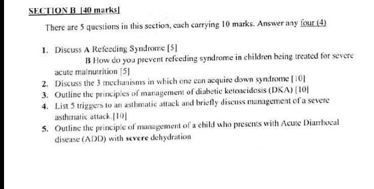 SECTION B [40 marks] There are 5 questions in