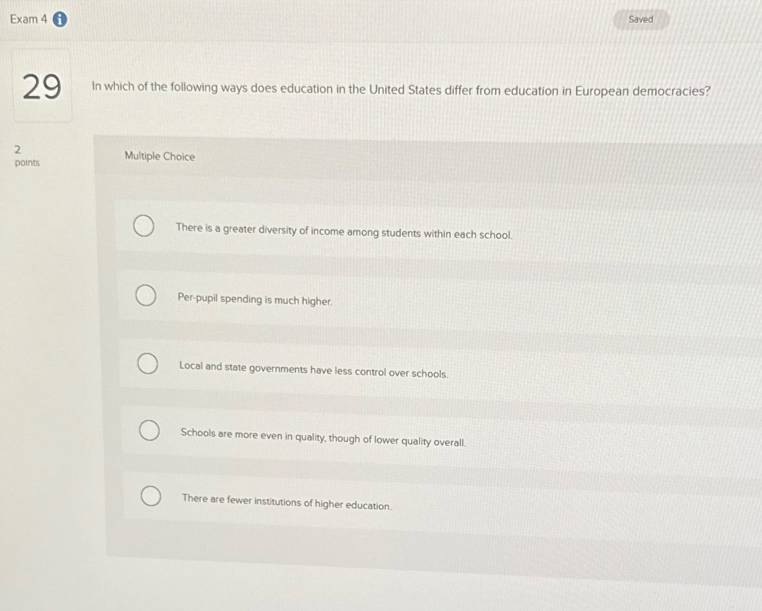Saved Exam 4 i 29 In which of the following ways
