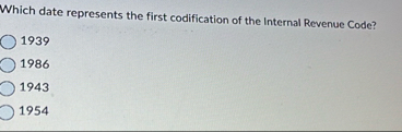 Which date represents the first codification of