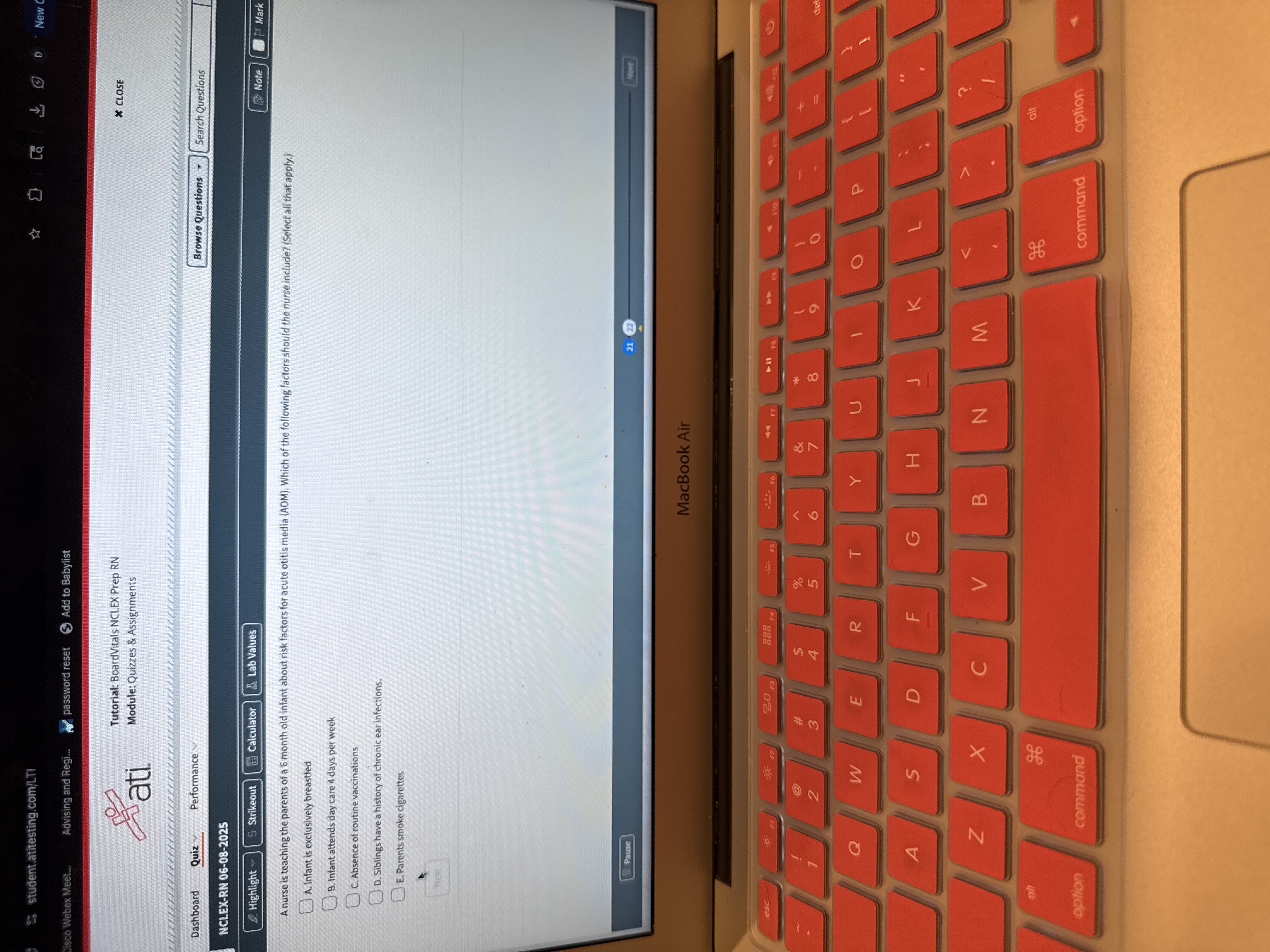 . 2% student.atitesting.com/LTI Ca D ' New